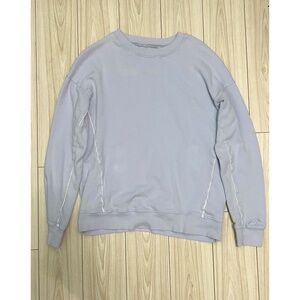 Hollister Light Purple Sweater with White Sleeve Detail - XS
